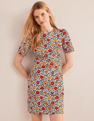 Multicolor Women's Boden Cotton Mini Dress | 64189MWKS