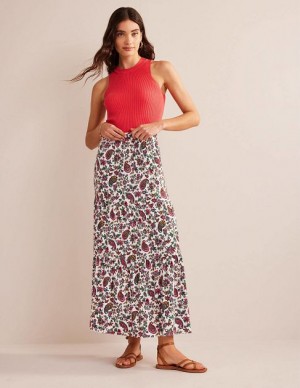 Multicolor Women's Boden Jersey Skirts | 68239FBQX