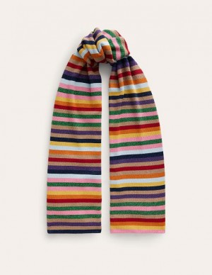 Multicolor Women's Boden Metallic-stripe Scarf | 74053PDHT