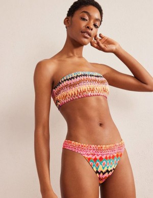 Multicolor Women's Boden Milos Smocked Bikini Bottoms | 82539TLCZ