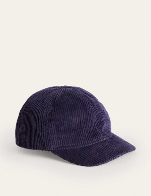 Navy Kids' Boden Corduroy Caps | 63812TJKO