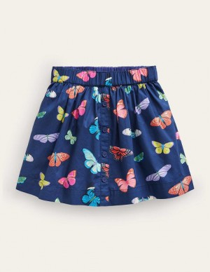 Navy Kids' Boden Pull On Twirly Skirts | 81206SMDA