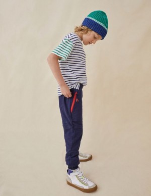 Navy Kids' Boden Reinforced Knee Joggers | 57638AZTE