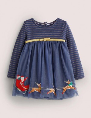 Navy Kids' Boden Tulle Party Dress | 35809POSD