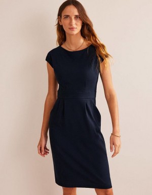 Navy Women's Boden Florrie Jersey Dress | 13074HCBG