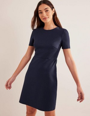 Navy Women's Boden Jersey Mini Dress | 95384BFPJ