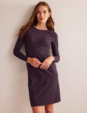 Navy Women's Boden Penelope Jersey Dress | 79632YFAO