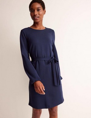 Navy Women's Boden Violet Ponte Dress | 34917NVDE