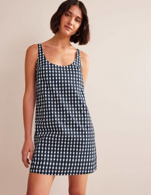 Navy / Azure Women's Boden Scoop Neck Dress | 16075GPVB