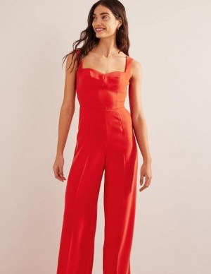 Orange Women's Boden Sweetheart Wideleg Jumpsuit | 31597DBPZ