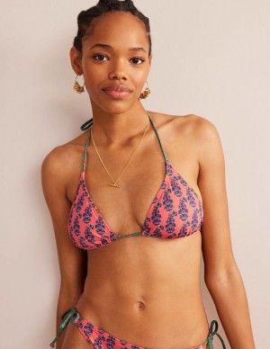 Orange Women's Boden Symi String Bikini Tops | 81904GFEM