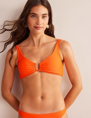 Orange Women's Boden U-bar Bikini Tops | 76514PBDR