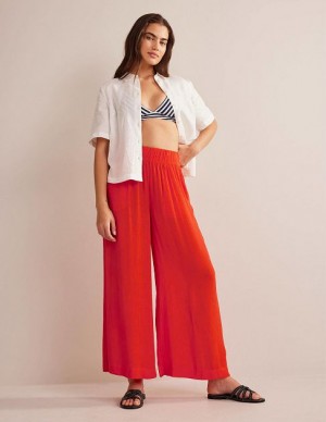 Orange Women's Boden Vacation Wide Leg Pants | 12604JGPA