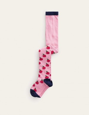 Pink Kids' Boden Patterned Tights | 70251FPCS