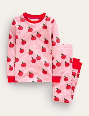 Pink Kids' Boden Snug Long John Pajamas | 64213VTUY