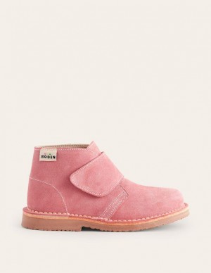 Pink Kids' Boden Suede Desert Boots | 03568KMLH