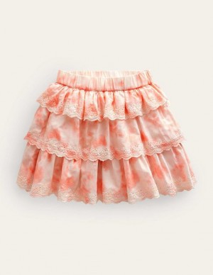 Pink Kids' Boden Tie Dye Skirts | 29350ZEXT