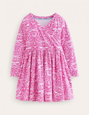 Pink Kids' Boden Twirly Ballerina Dress | 58472GVDY