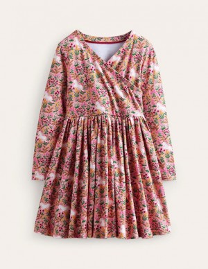 Pink Kids' Boden Twirly Ballerina Dress | 92718GDPM