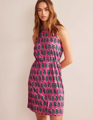 Pink Women's Boden Swing Jersey Dress | 15287ARDB