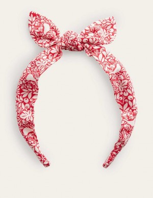 Red Kids' Boden Bow Headband | 64235YCFW