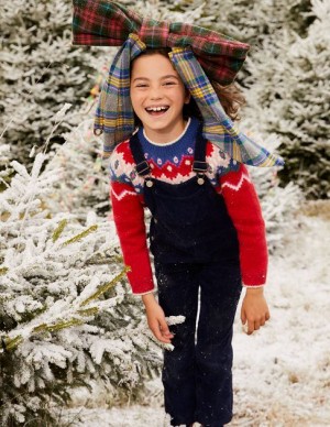 Red Kids' Boden Cosy Fair Isle Sweaters | 72803RZDH