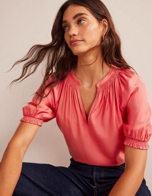 Red Women's Boden Stella Tops | 54821WBOF