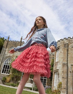 Rose Pink Kids' Boden Ruffle Tulle Skirts | 25967GTDW