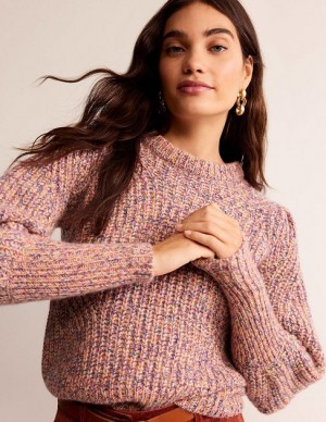 Rose Women's Boden Chunky Rib Cashmere Sweaters | 41327FPEZ