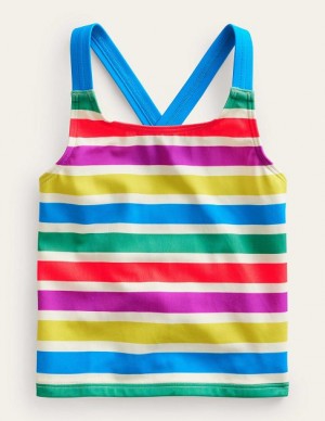 Stripes Kids' Boden Cross Back Tanks | 04126BANC