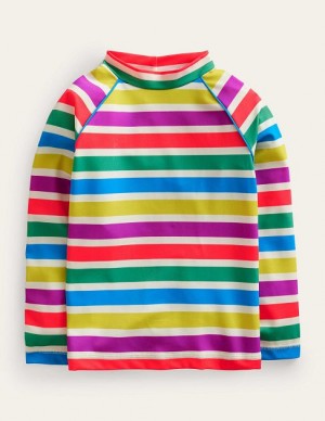 Stripes Kids' Boden Patterned Rash Guard T-Shirt | 91543VOFL