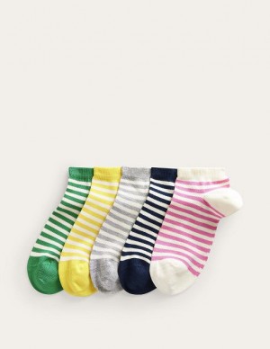 Stripes Women's Boden 5 Pack Trainer Socks | 35629ZACN