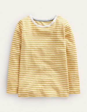 White Kids' Boden Long Sleeve Pointelle Tops | 95427TNGE