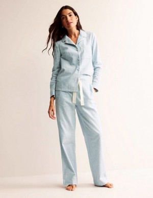 White Women's Boden Brushed Cotton Pyjamas | 17398CHPI