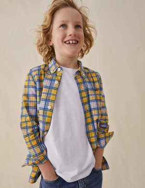 yellow Kids' Boden Laundered Shirts | 84159RVLX