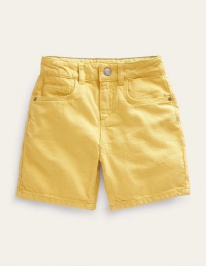 yellow Kids' Boden Relaxed Denim Shorts | 15820ONJU