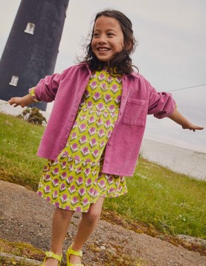 yellow Kids' Boden Tiered Jersey Dress | 05426YBLR