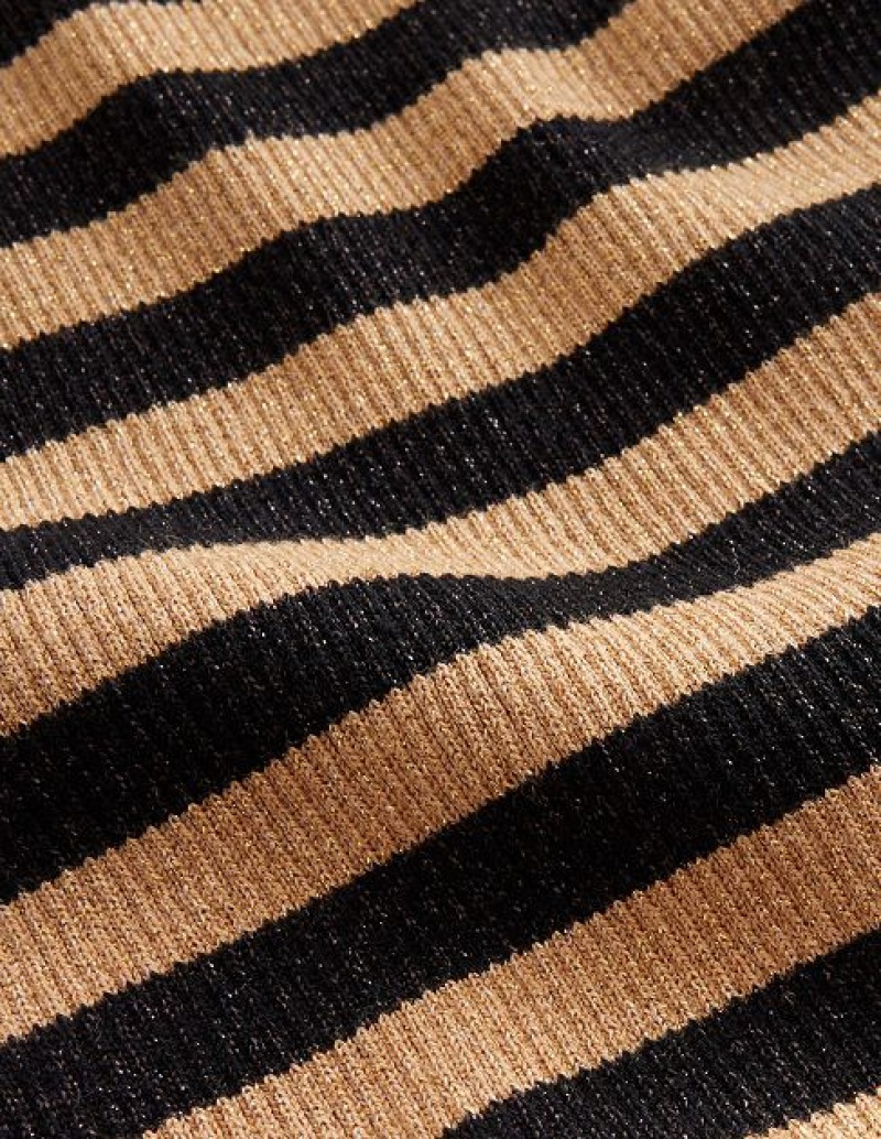 Black Gold Women's Boden Metallic-stripe Scarf | 60923SPYI