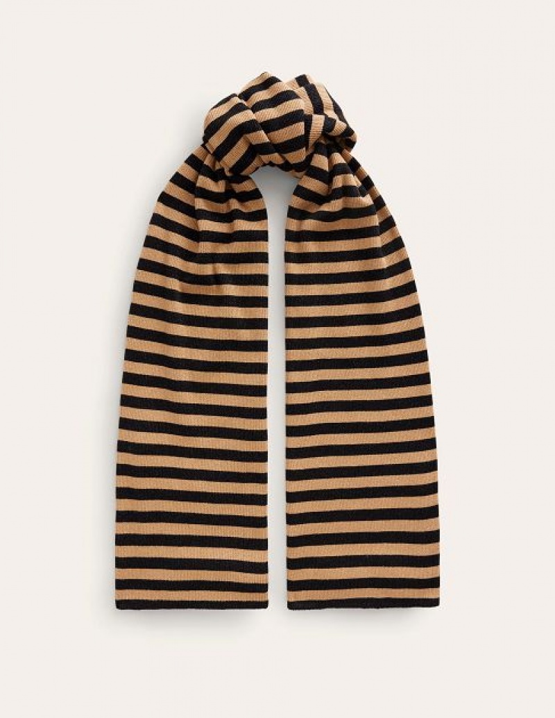 Black Gold Women\'s Boden Metallic-stripe Scarf | 60923SPYI