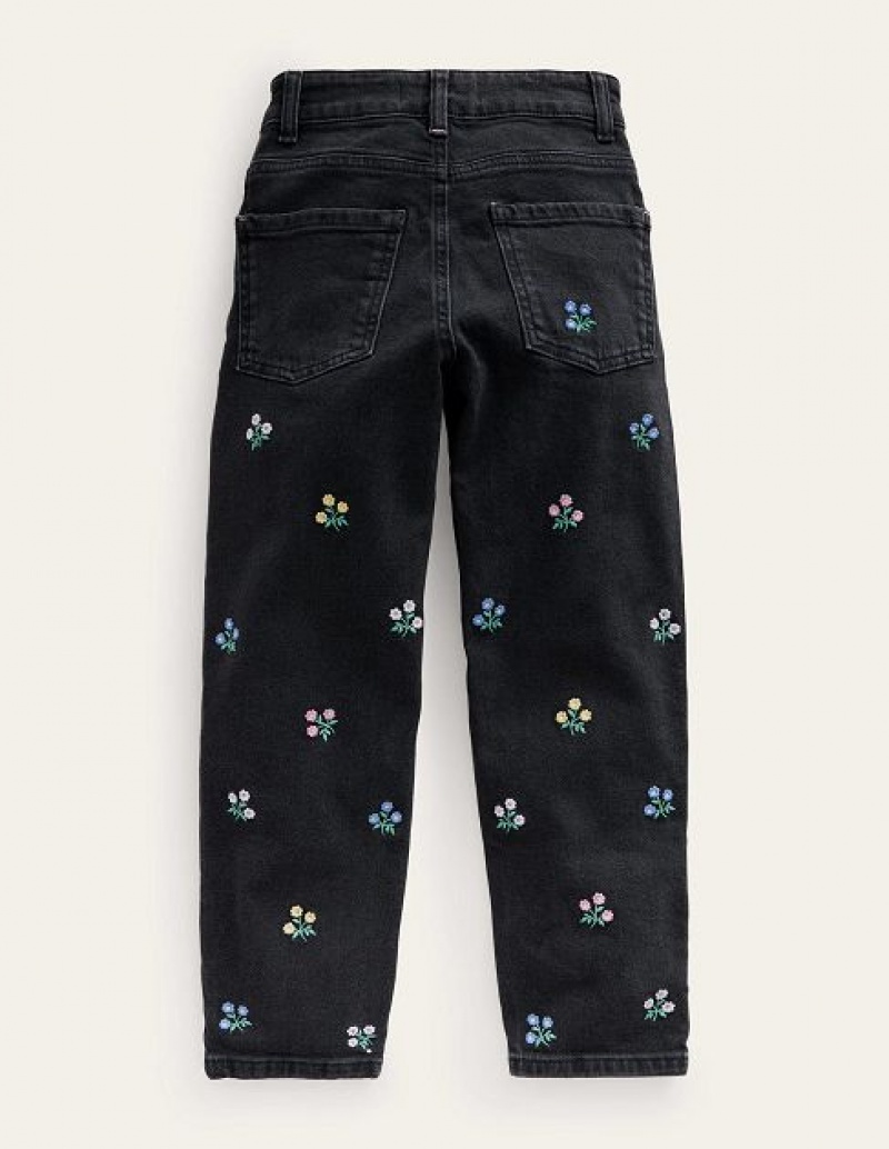 Black Kids' Boden Relaxed Straight-leg Jeans | 38715KZMO