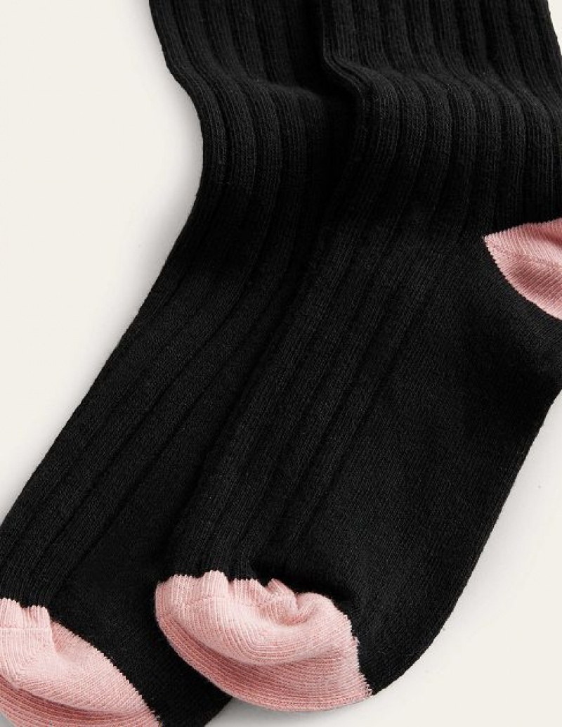 Black Kids' Boden Ribbed Tights | 18207CXIN