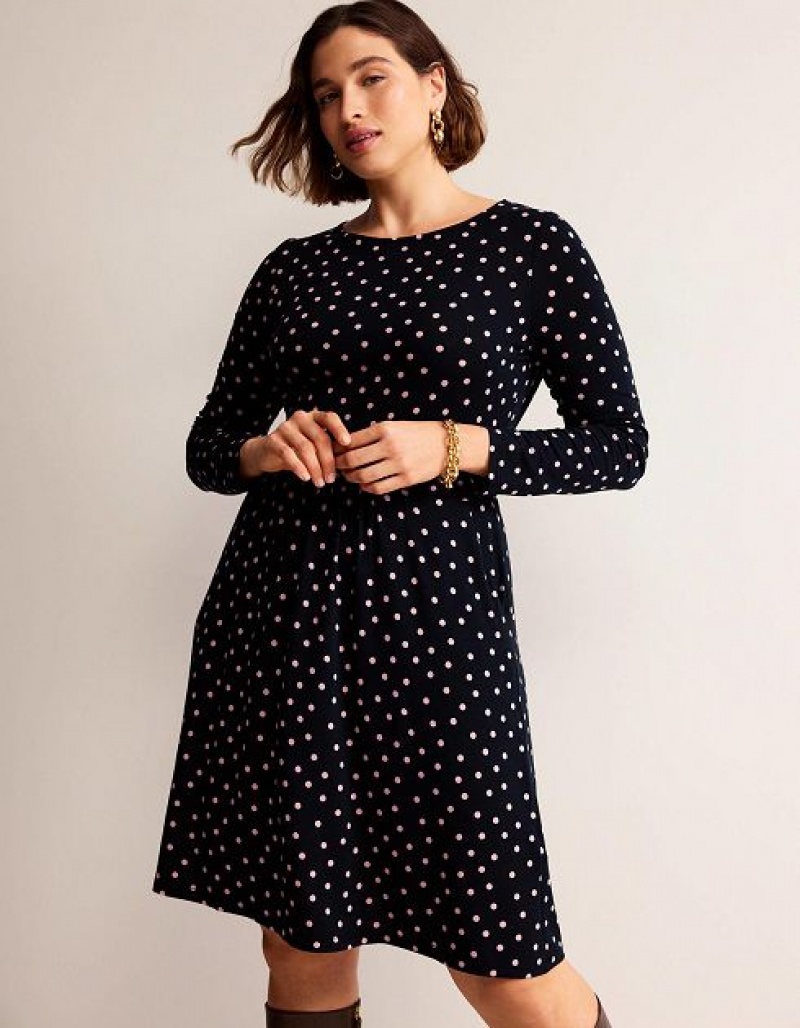 Black Women's Boden Abigail Jersey Dress | 76342CXUJ