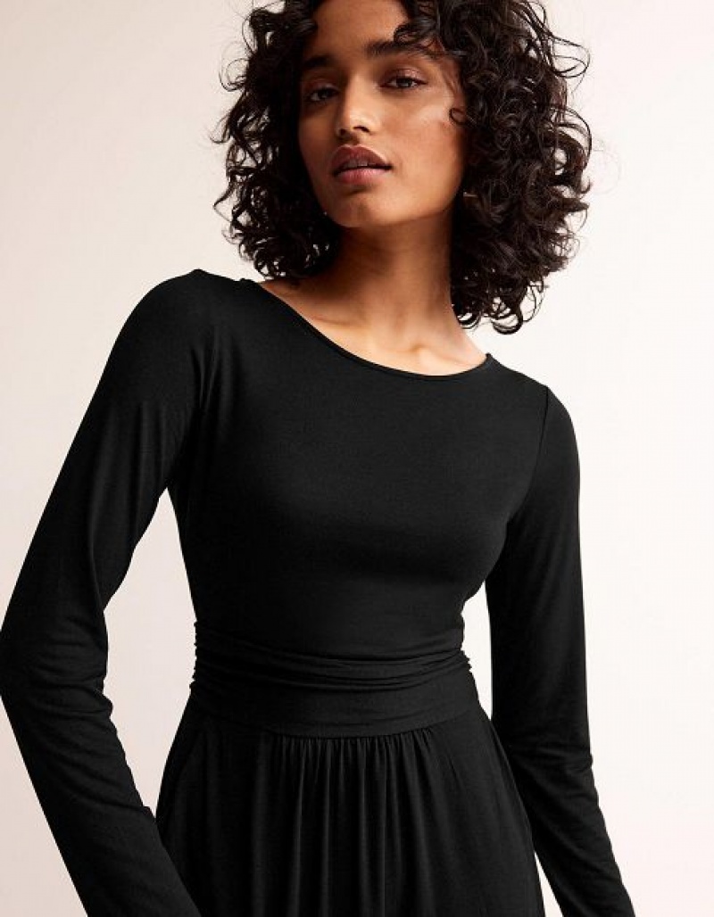 Black Women's Boden Abigail Jersey Dress | 92734CDXE