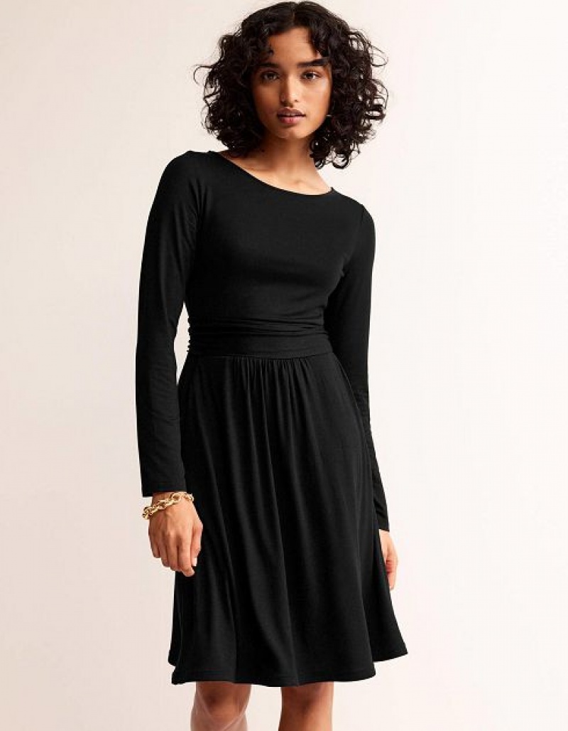 Black Women's Boden Abigail Jersey Dress | 92734CDXE