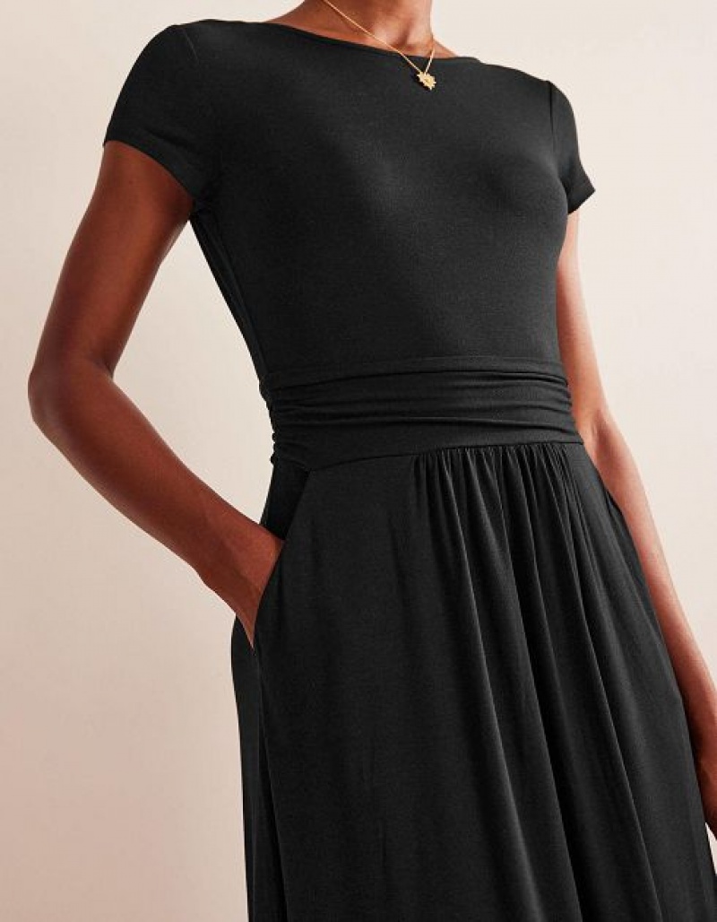 Black Women's Boden Amelie Jersey Dress | 36120JLXV