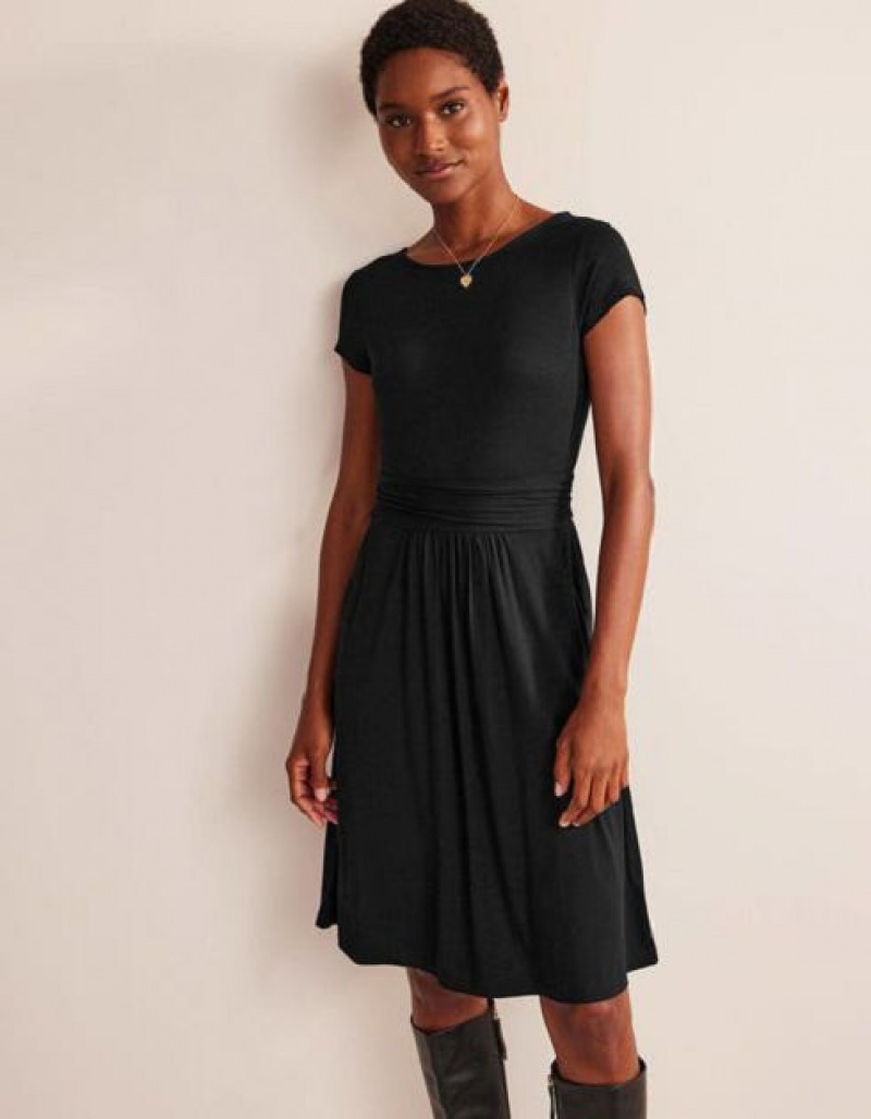 Black Women's Boden Amelie Jersey Dress | 36120JLXV