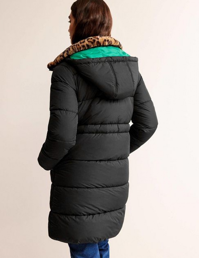 Black Women's Boden Bamburgh Puffer Coats | 37061TFGP