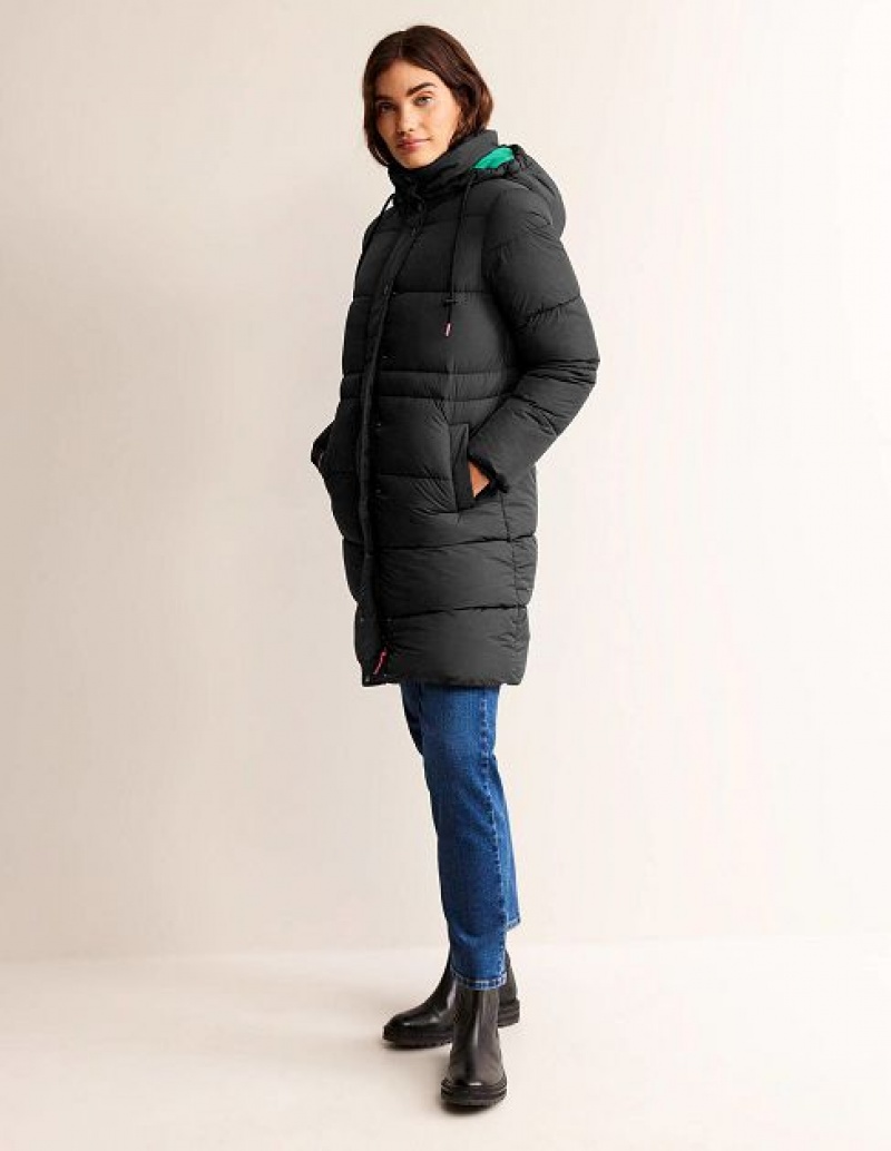 Black Women's Boden Bamburgh Puffer Coats | 37061TFGP