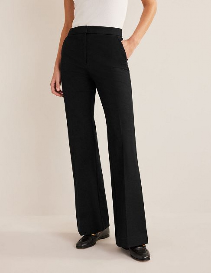 Black Women's Boden Bi-stretch Flared Pants | 52796RIKC