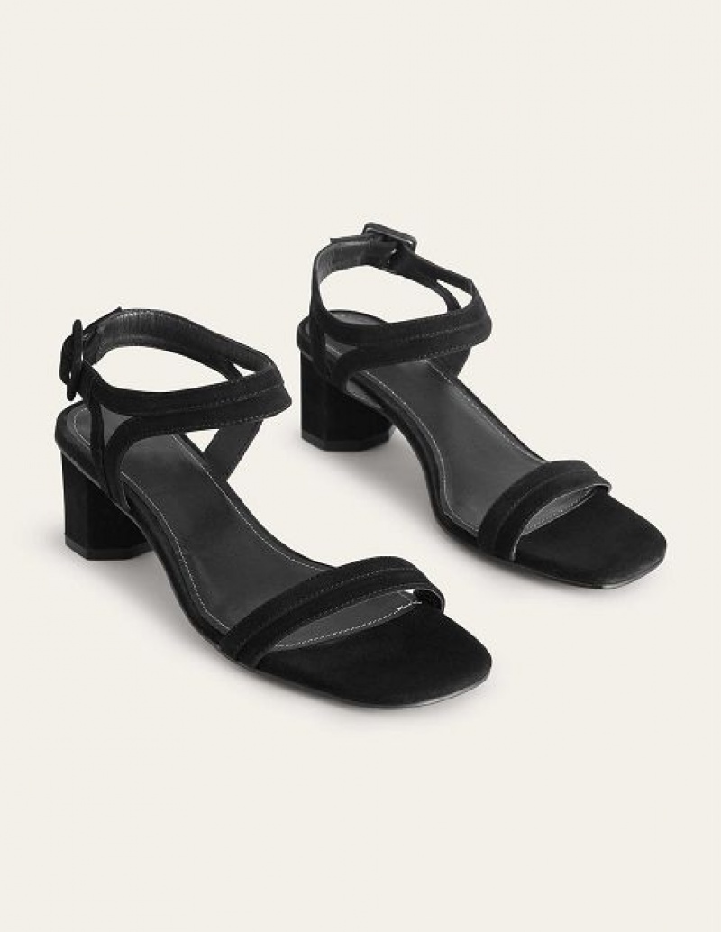 Black Women's Boden Block Heeled Sandals | 20873FEHY